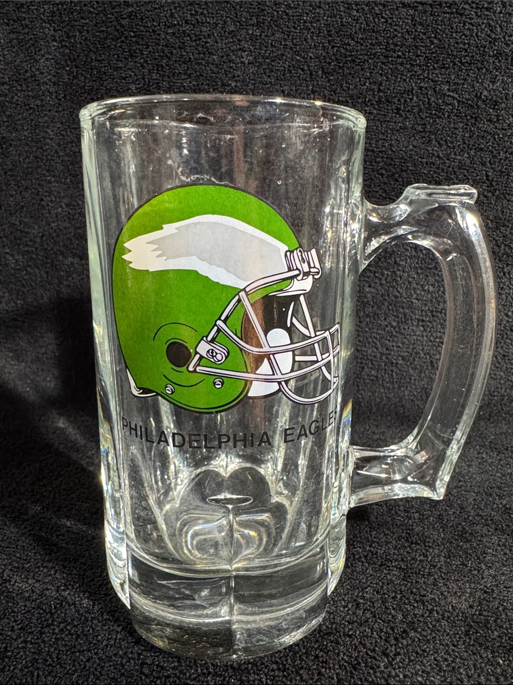 Vintage Philadelphia Eagles Glass Beer Mug - Team Logo